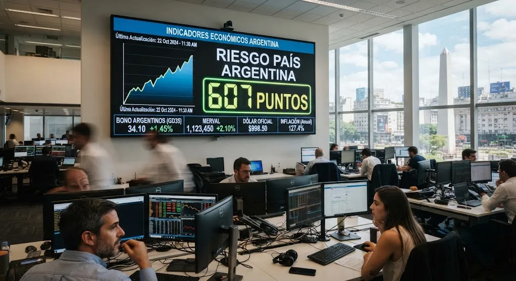 Riesgo país de Argentina: 607 puntos básicos al 29 de septiembre de 2026