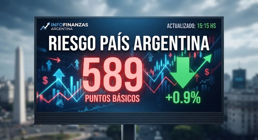 El riesgo país de Argentina se ubica en 589 puntos básicos al 9 de octubre