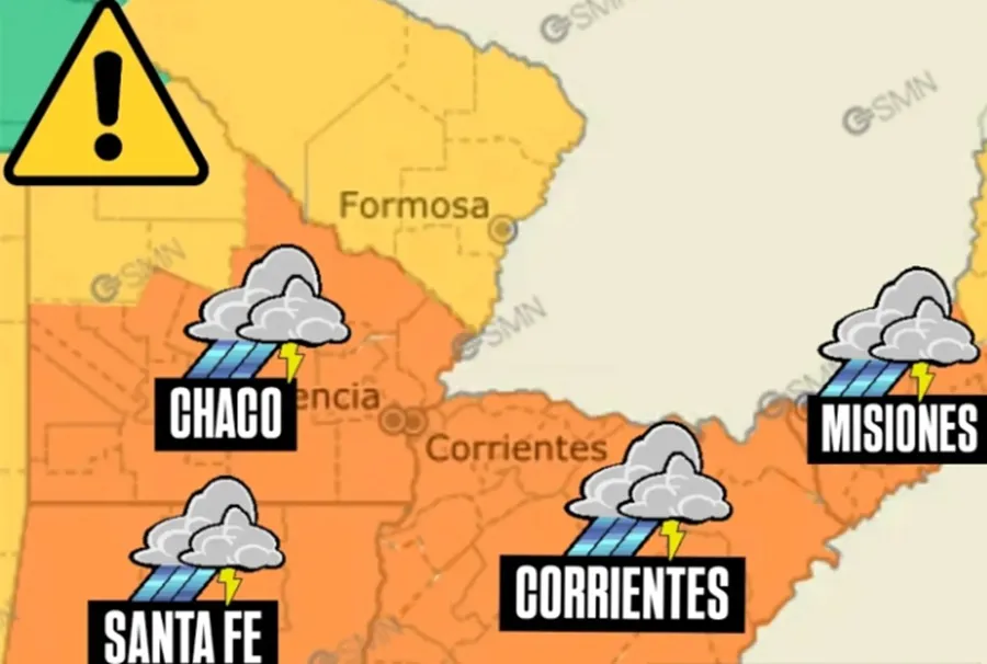 Alerta naranja por tormentas fuertes en Misiones y el norte de Corrientes: las vías de contacto para emergencias