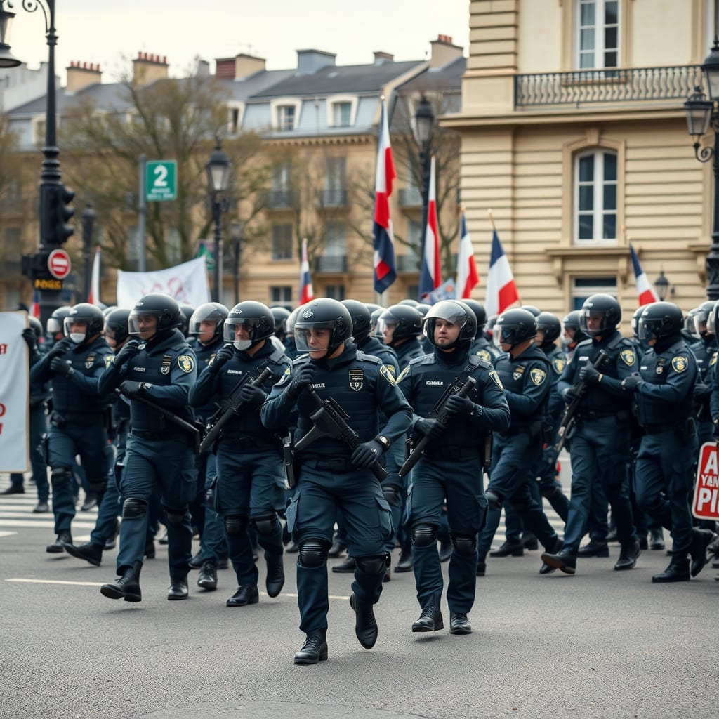 Francia: 70.000 policías y gendarmes custodiaron marchas con casi mil detenidos