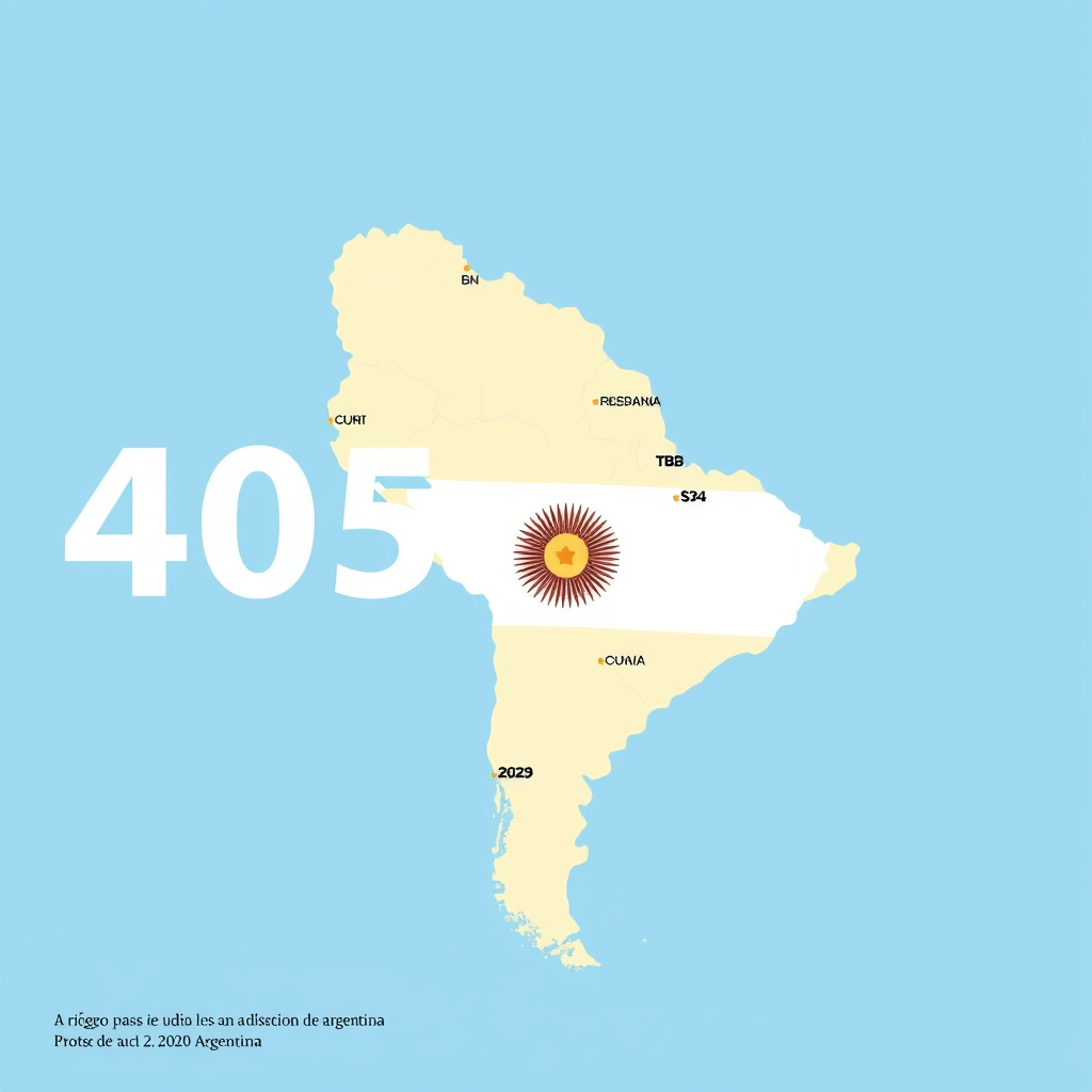 El riesgo país de Argentina se ubica en 405 puntos básicos
