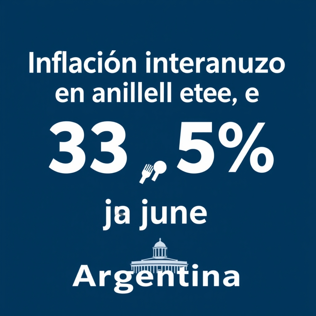 Inflación interanual en Argentina alcanzó 33,5% en junio de 2026