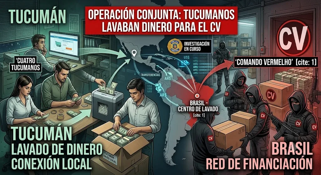 Cuatro tucumanos acusados de lavar US$ 500 millones del Comando Vermelho