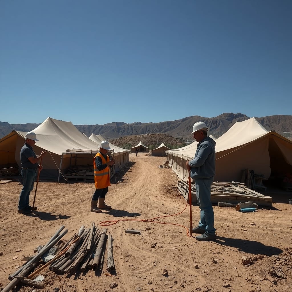 MARA construyó dos campamentos con mano de obra local