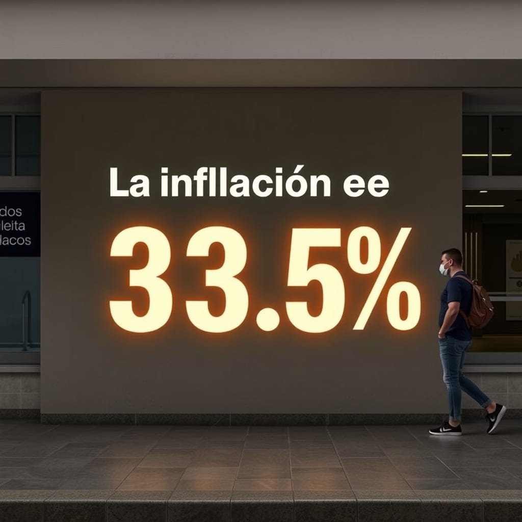 La inflación interanual en Argentina fue del 33,5% en agosto de 2026