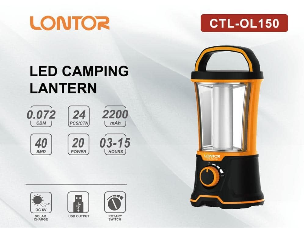 LONTOR Rechargeable Camping Led Lantern-CTL-OL150