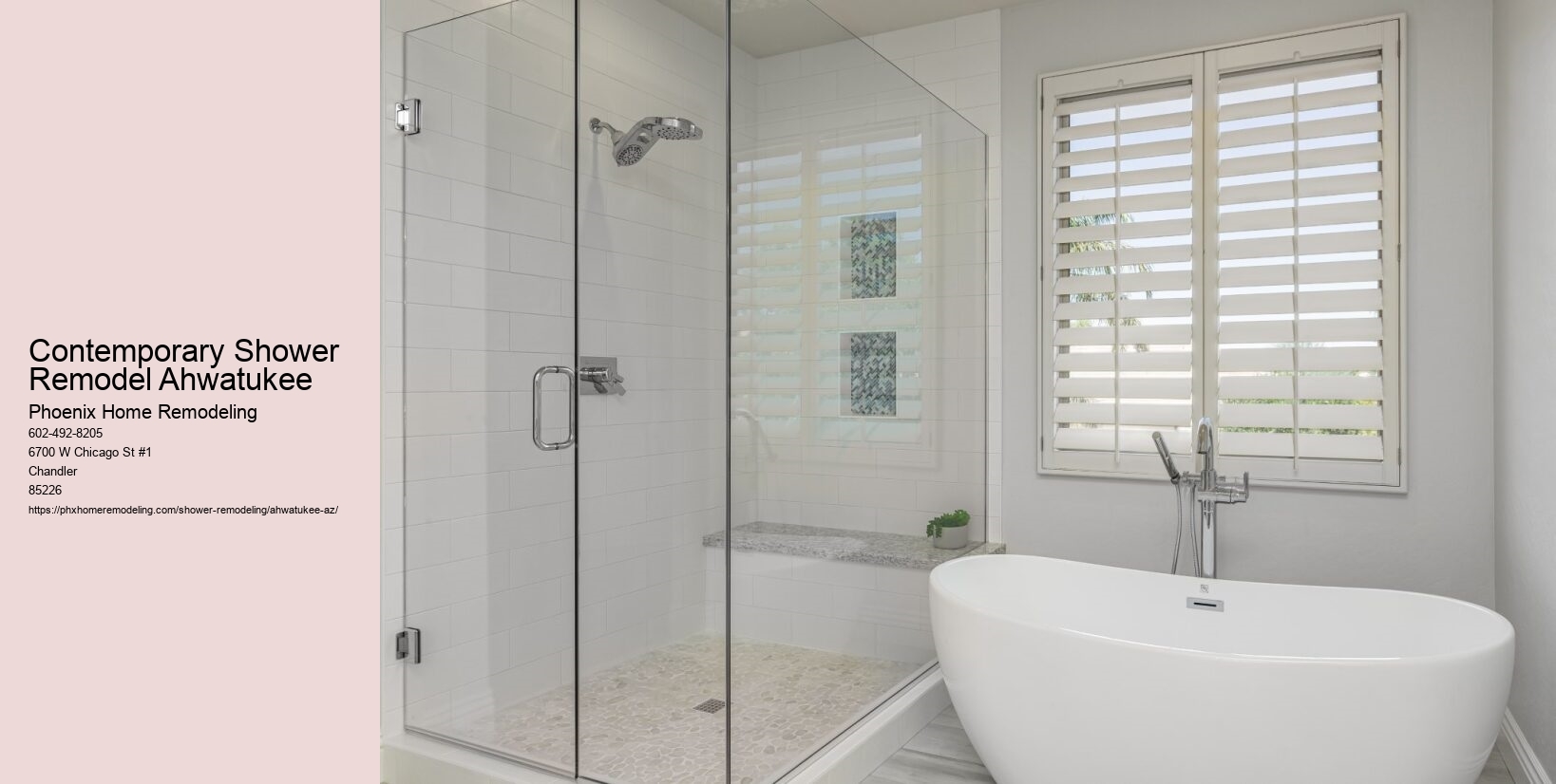 Contemporary Shower Remodel Ahwatukee