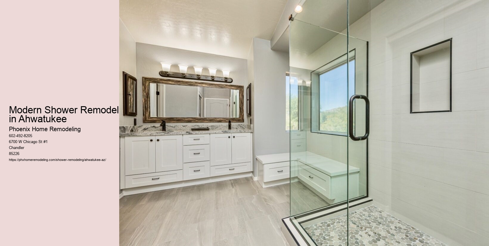 Modern Shower Remodel in Ahwatukee