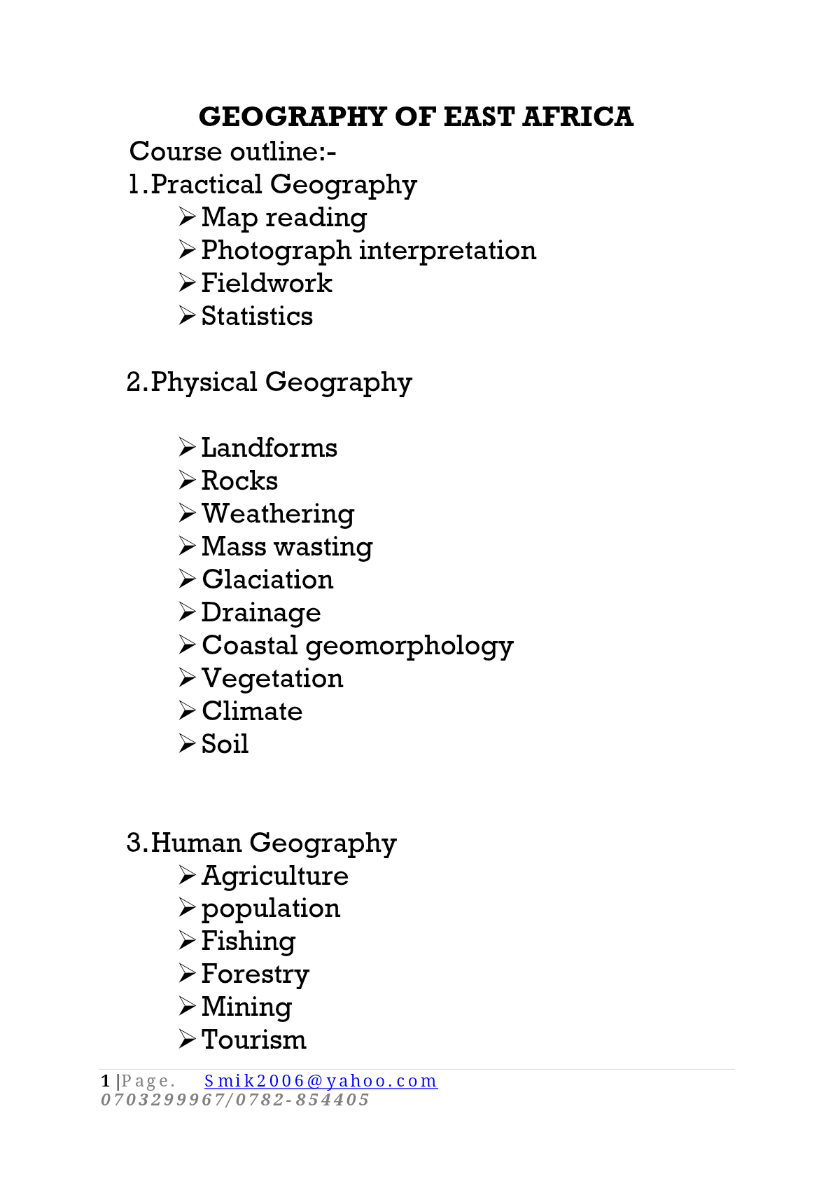 S.3 geography - physical geography 