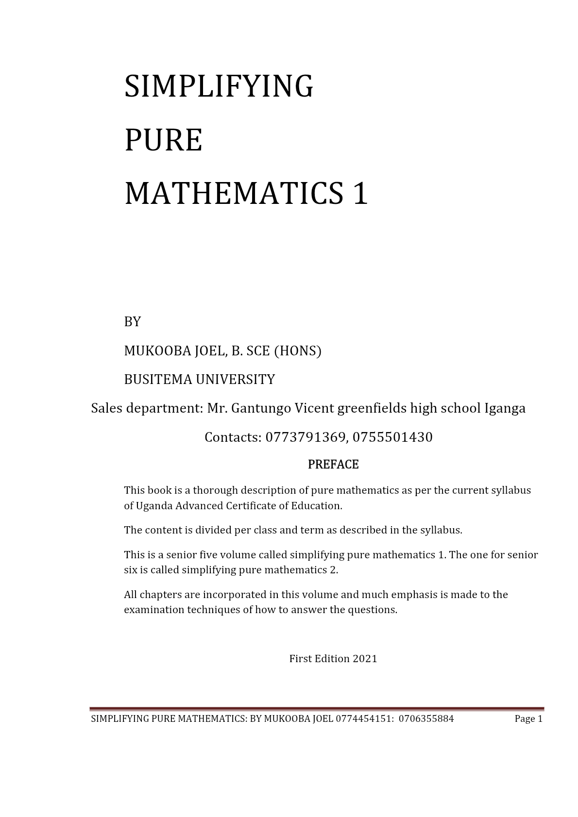 Simplifying pure mathematics