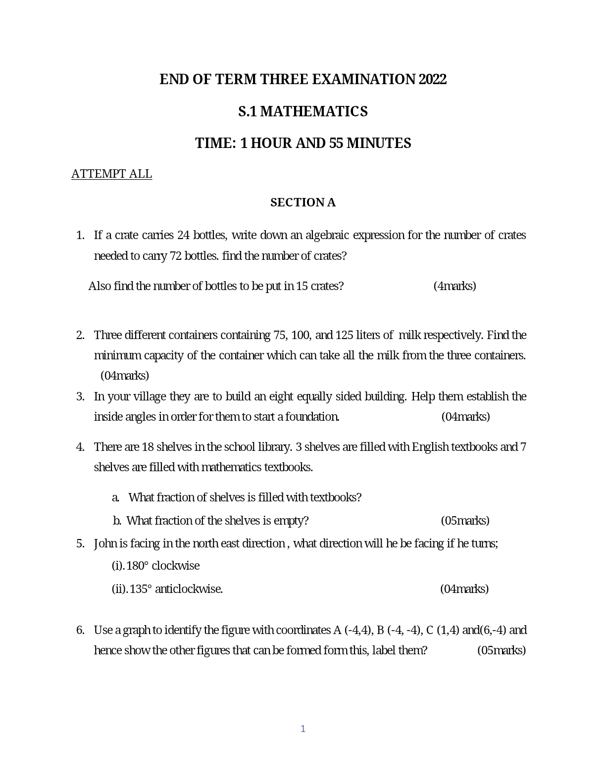 S.2 mathematics
