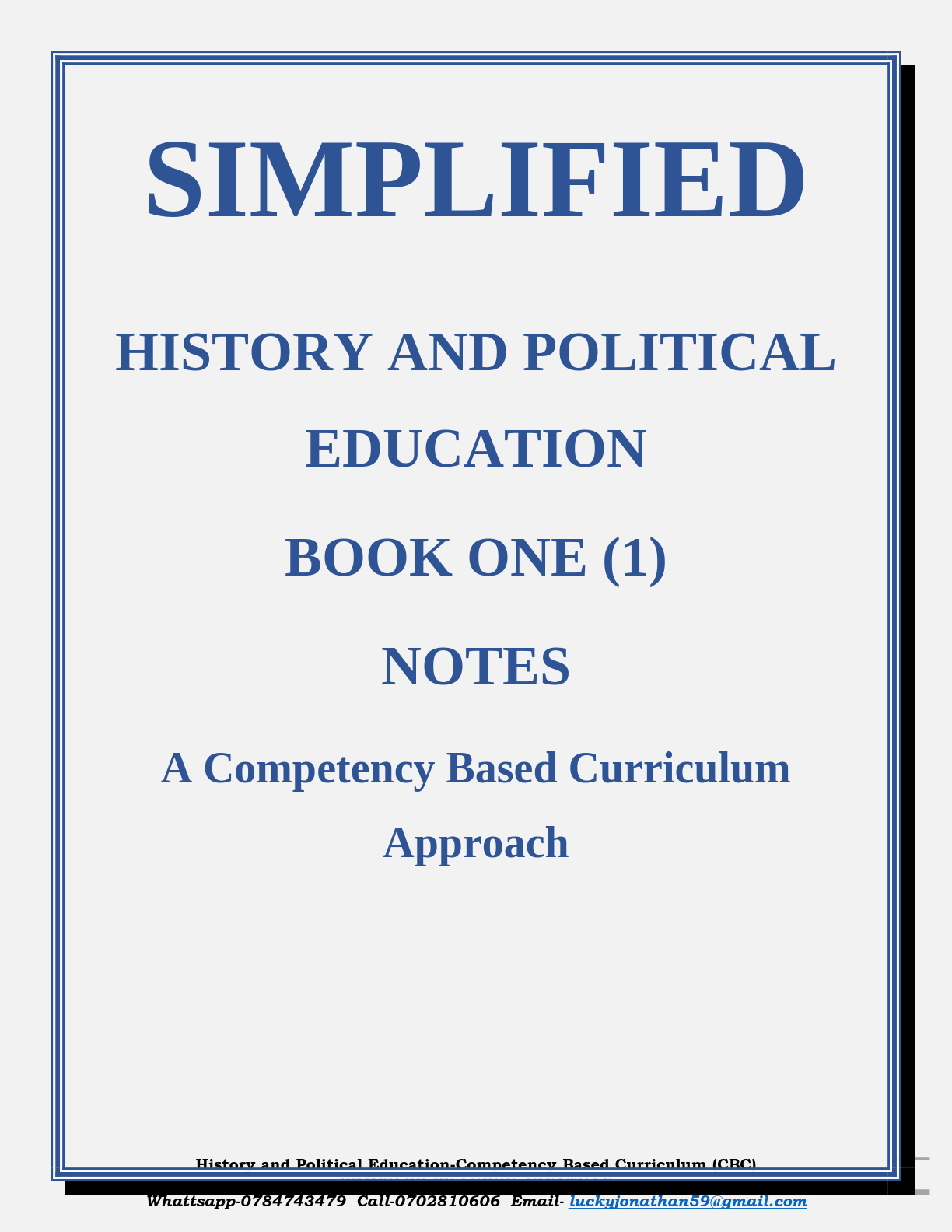 s 1 simplified history political education sample notes term examinations 2025