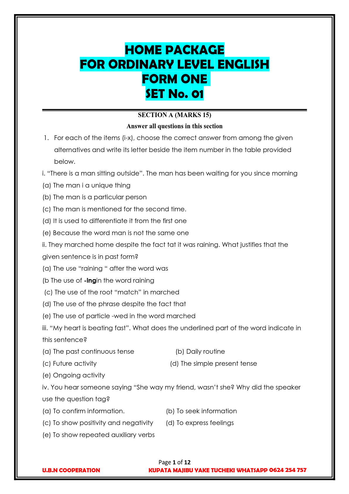 s1 english home package 2024