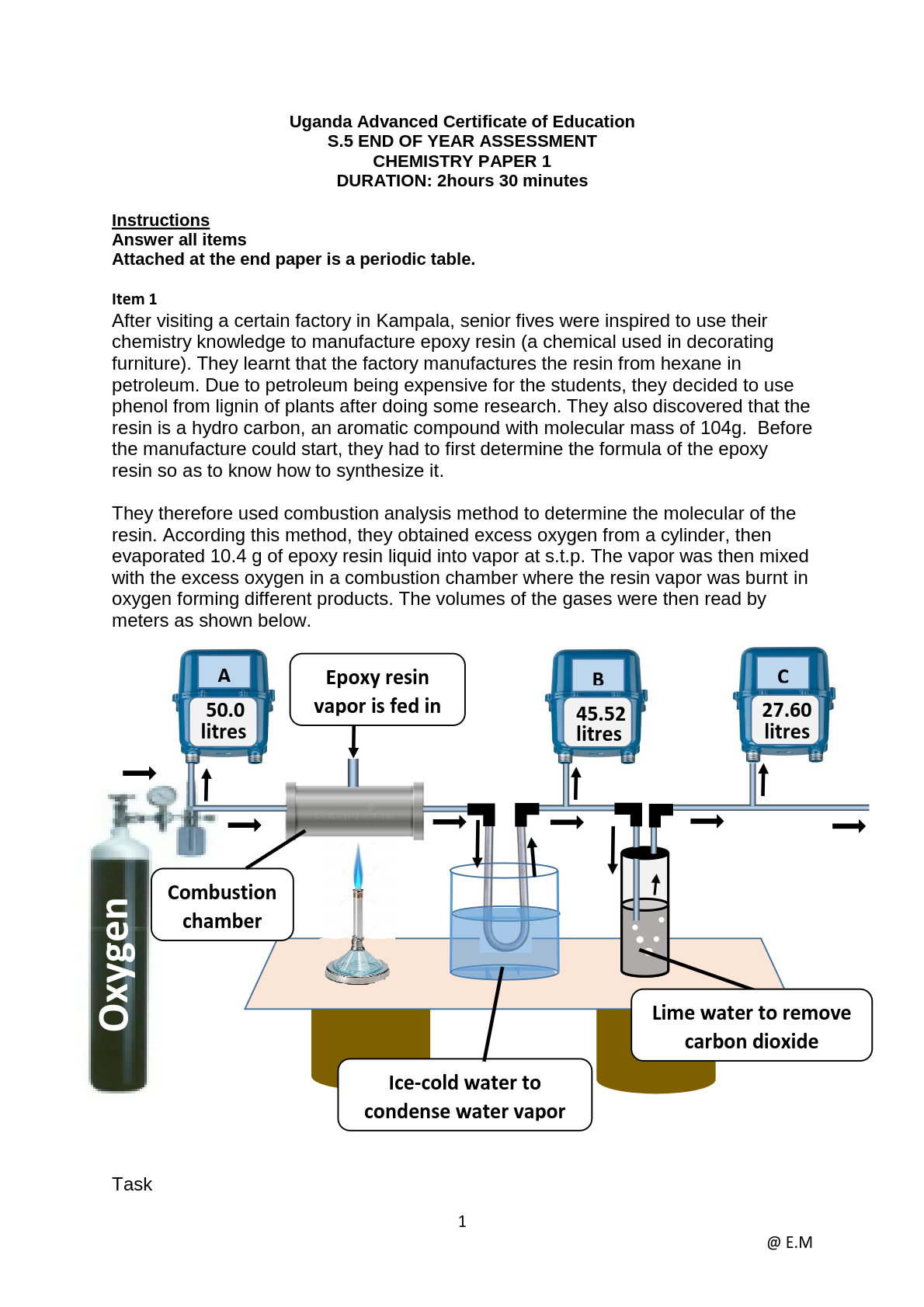 s5 chemistry paper 1 end of year assessment