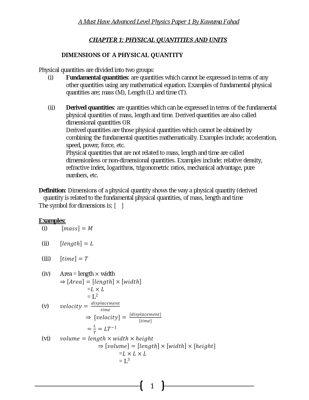 A must have Advanced level physics paper1