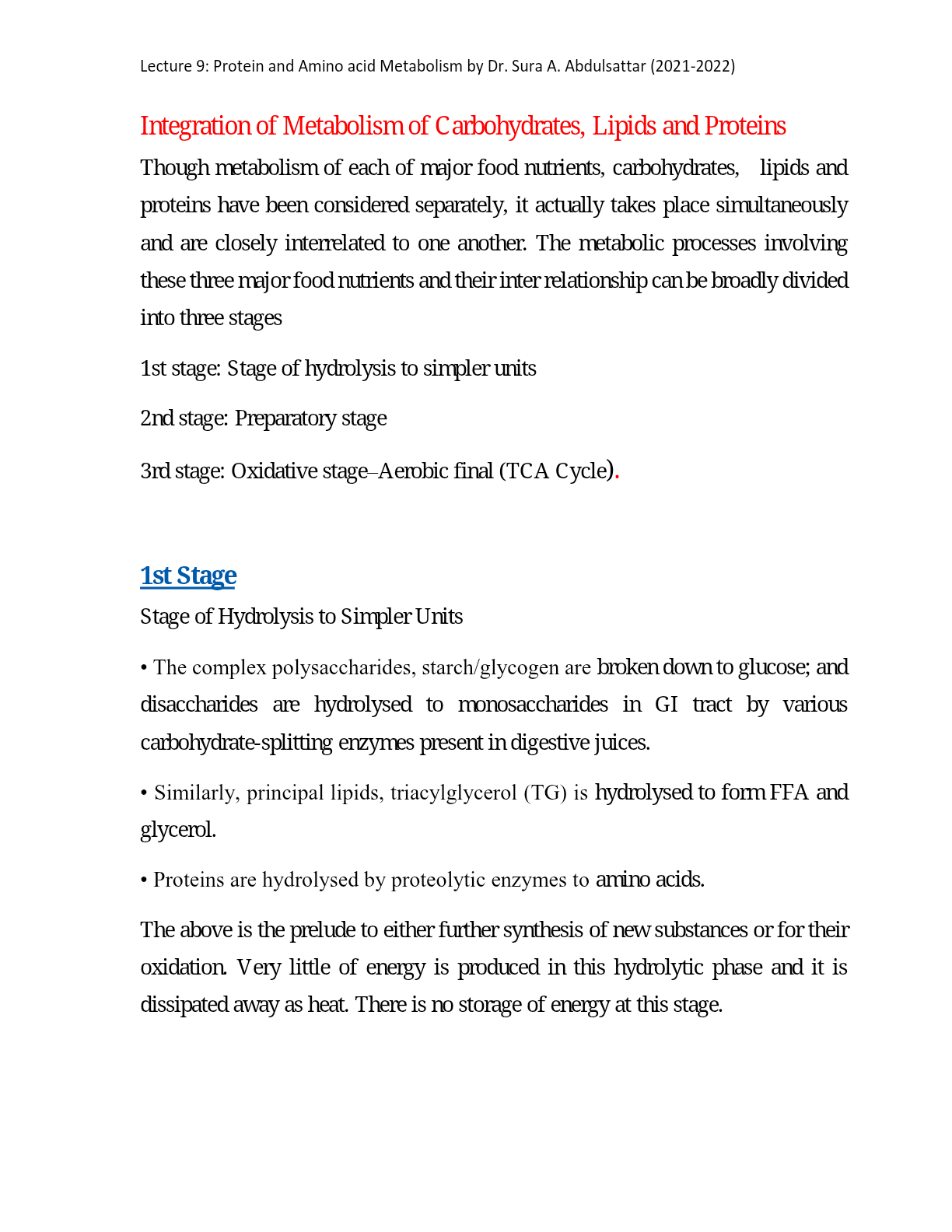 Integration of lipids carbohydrates and proteins-Respiration