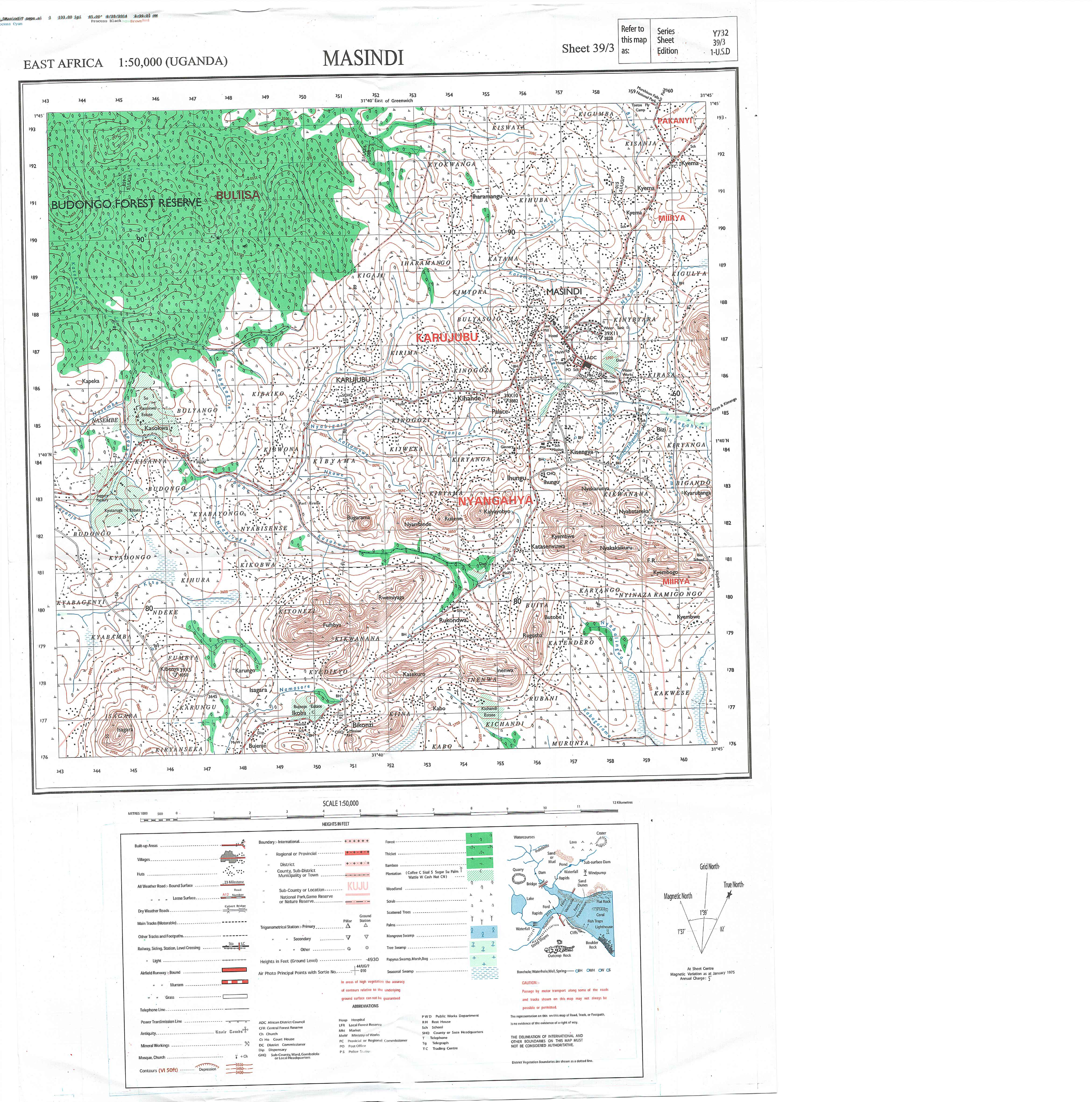 Masindi map extract