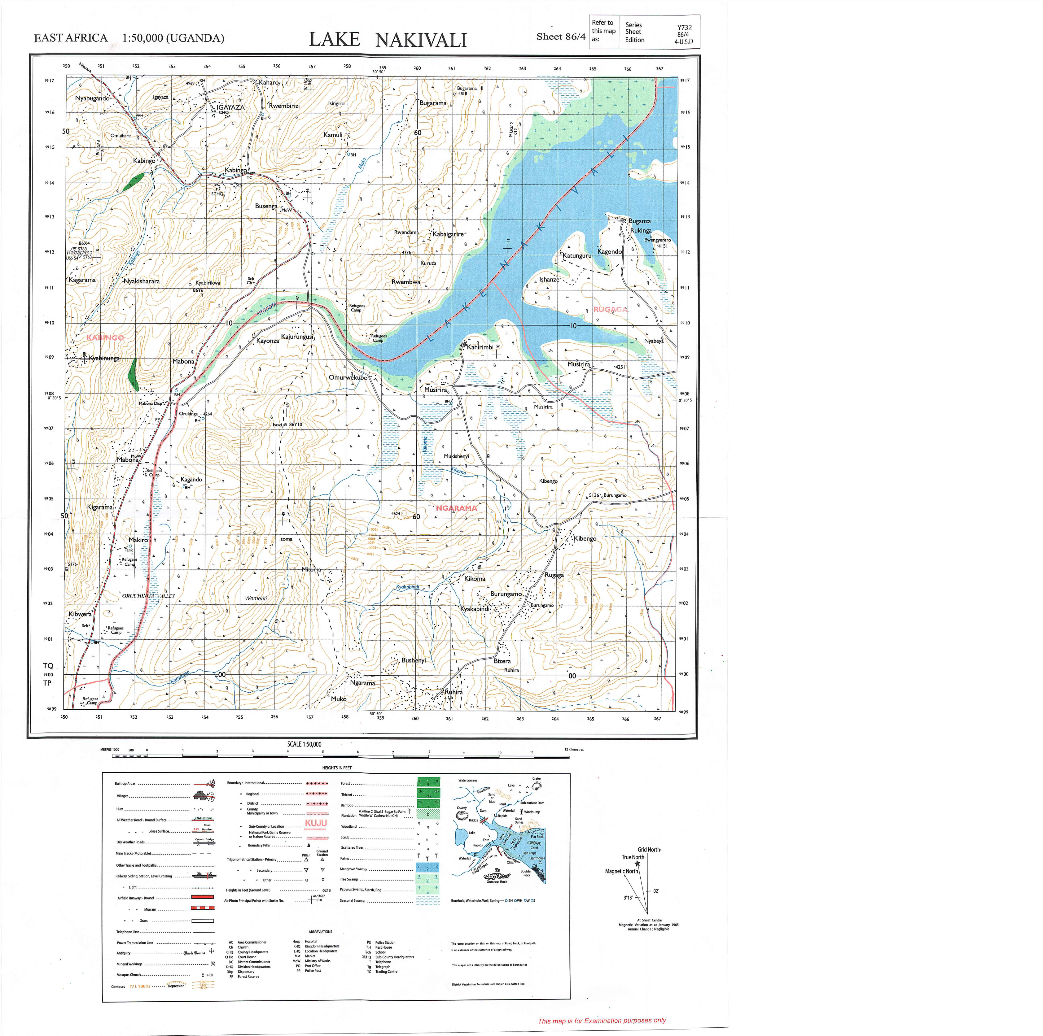 Lake Nakivaki map extract