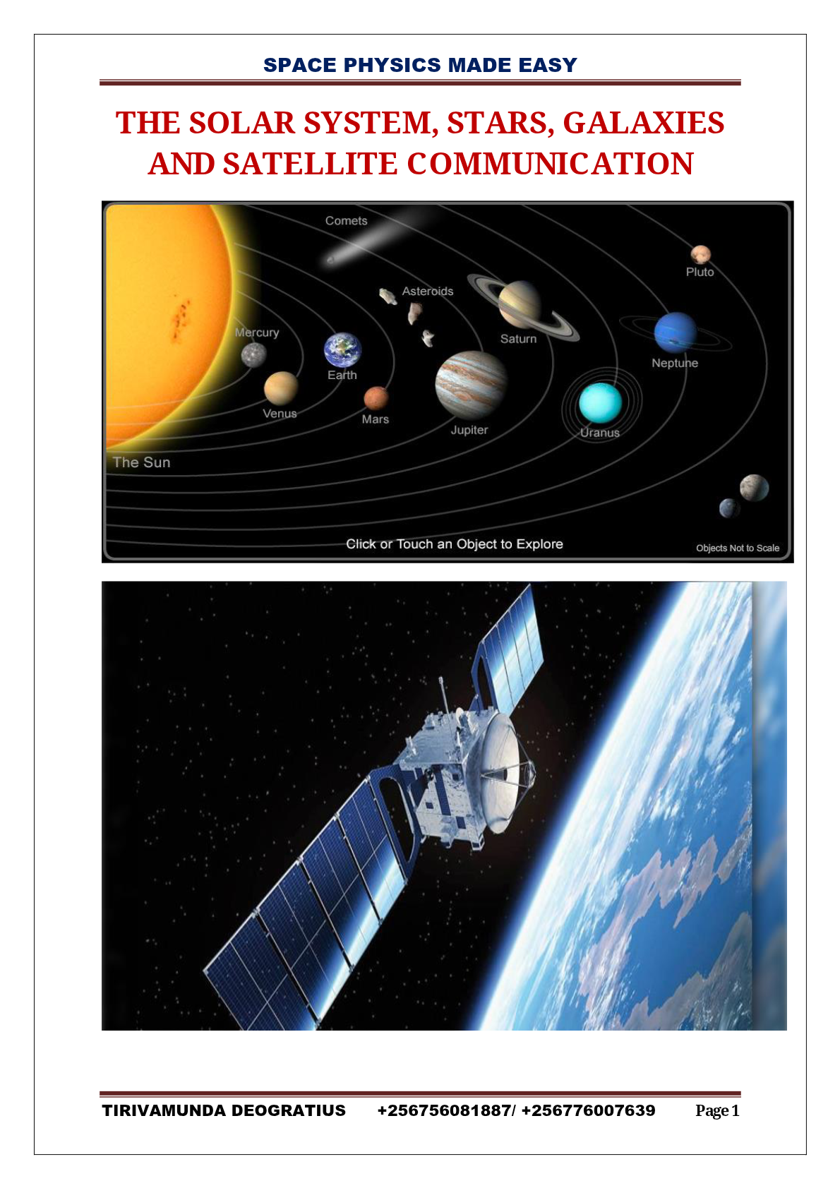 Physics Stars, Galaxies and satellites