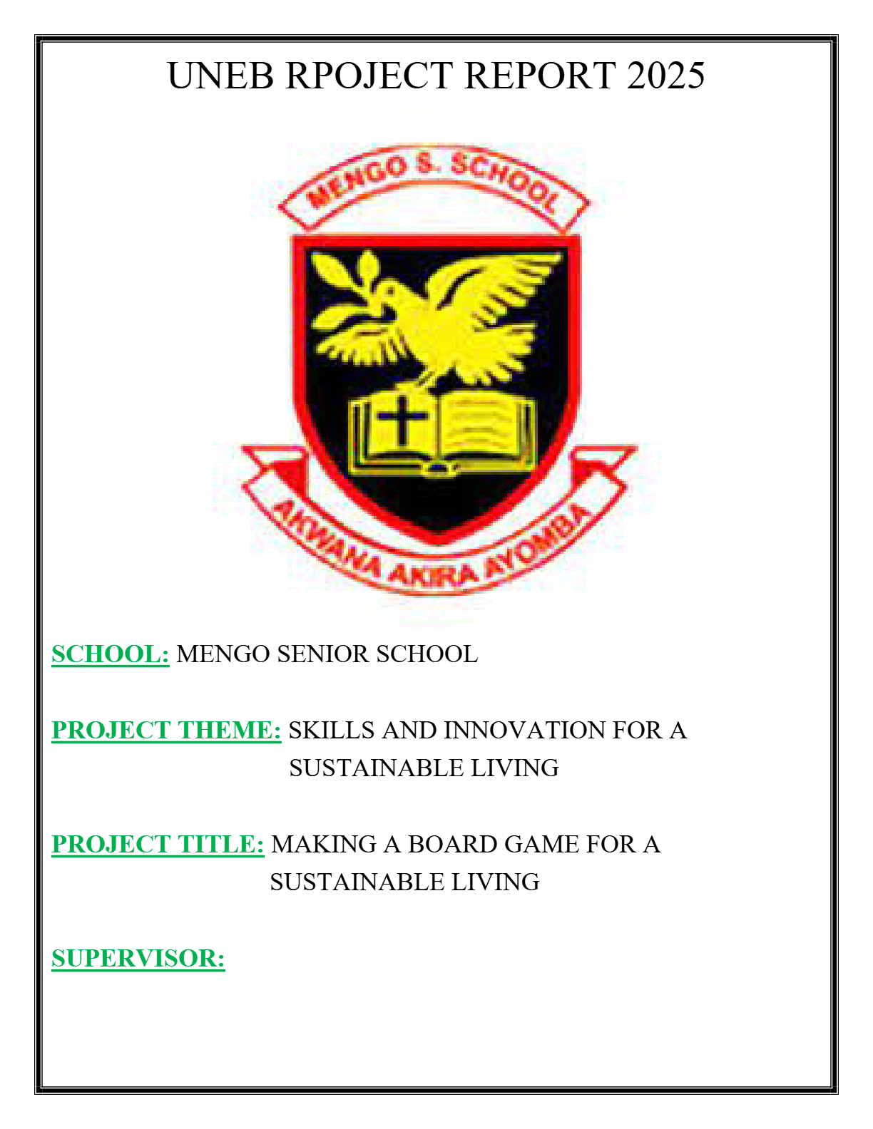 UNEB DRAFT REPORT