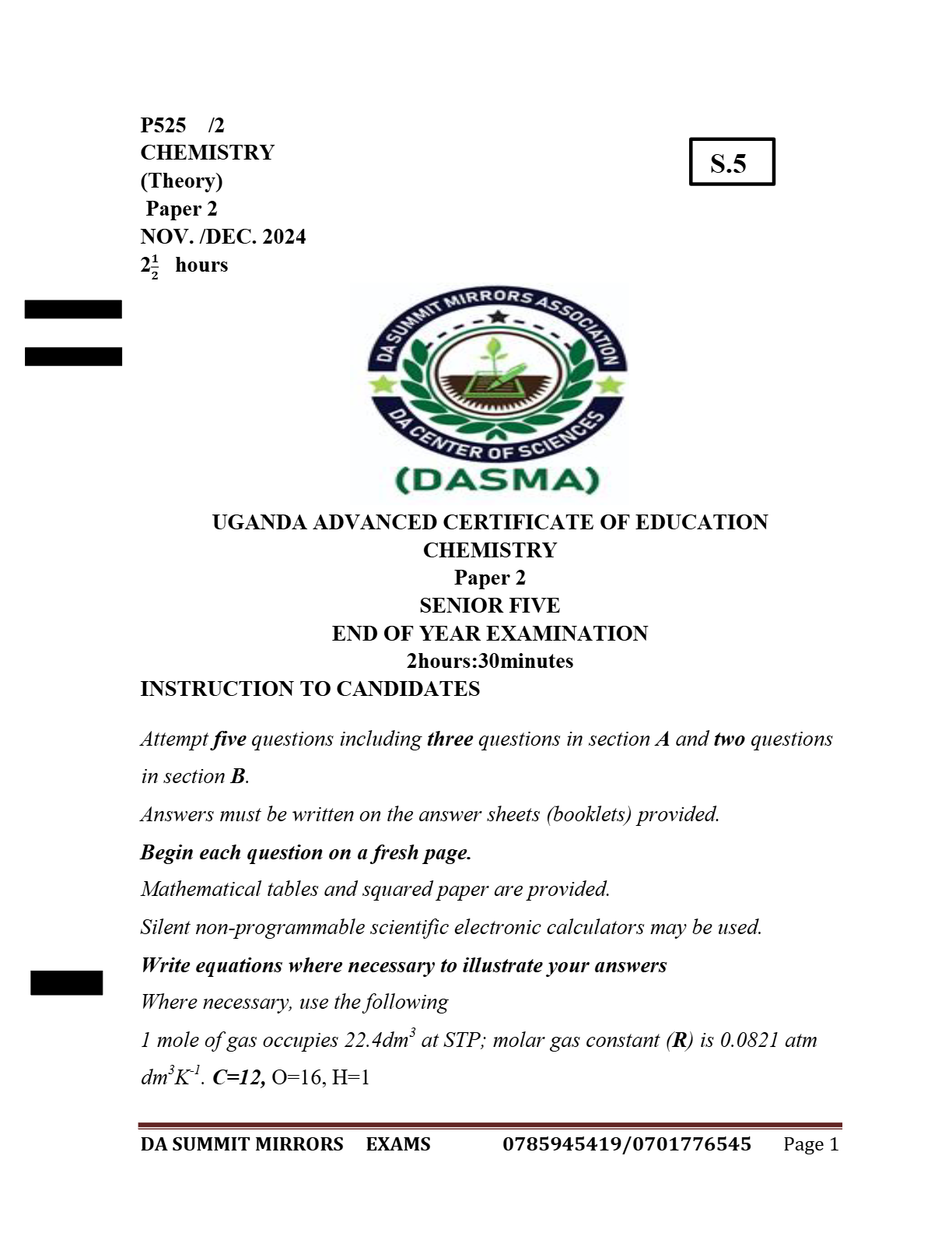 S5-CHEMISTRY-Paper-2