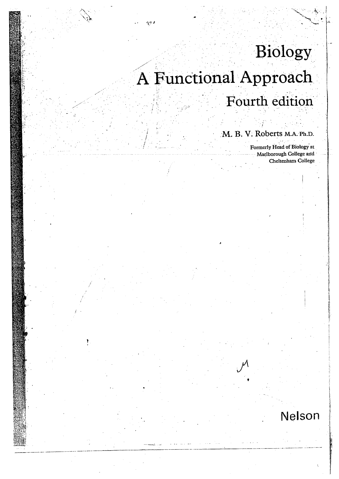 S5 SCIENCE BIOLOGY A FUNCTIOAL APPROACH TEXTBOOK