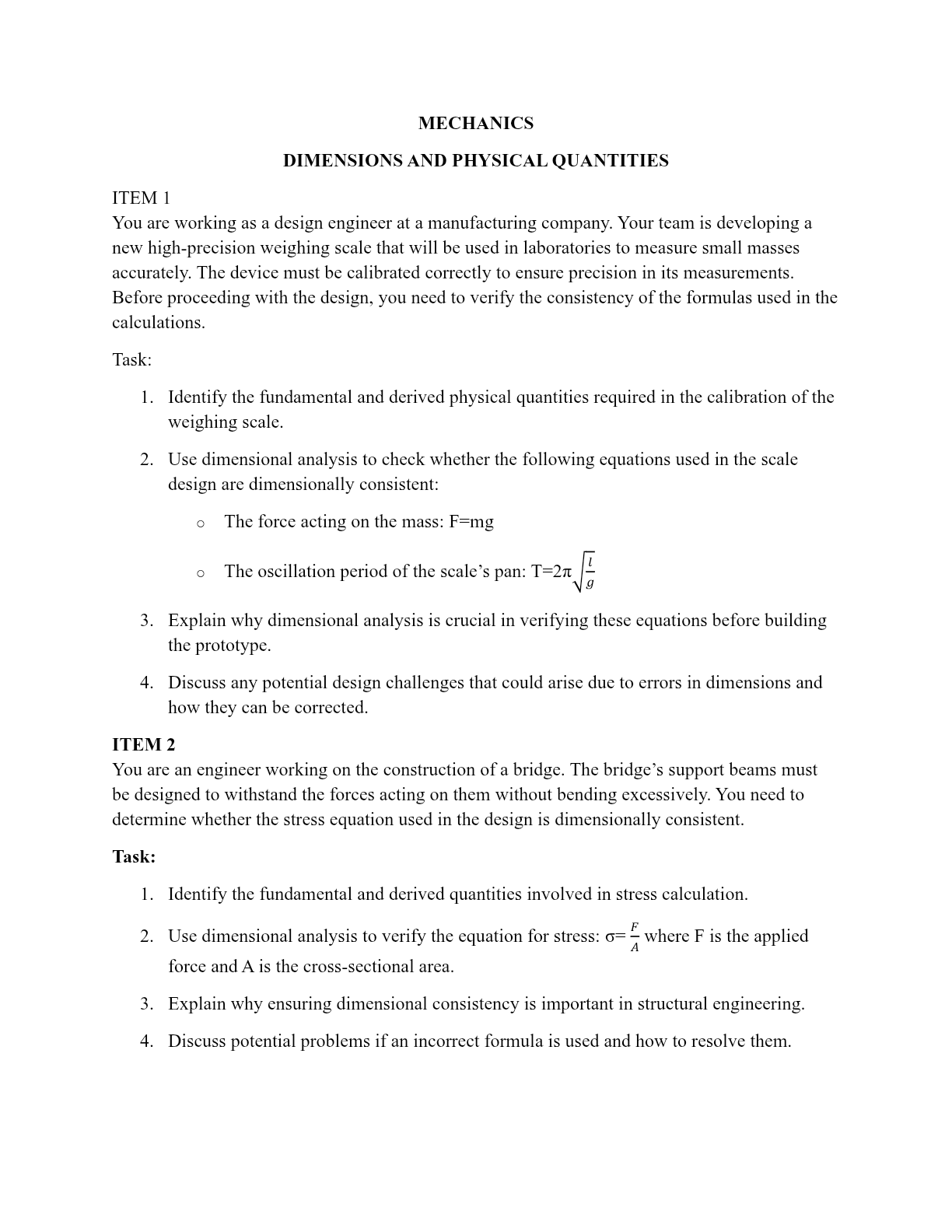 s5 s6 physics mechanics scenario based questions for new a level curriculum - exoticnotes.com