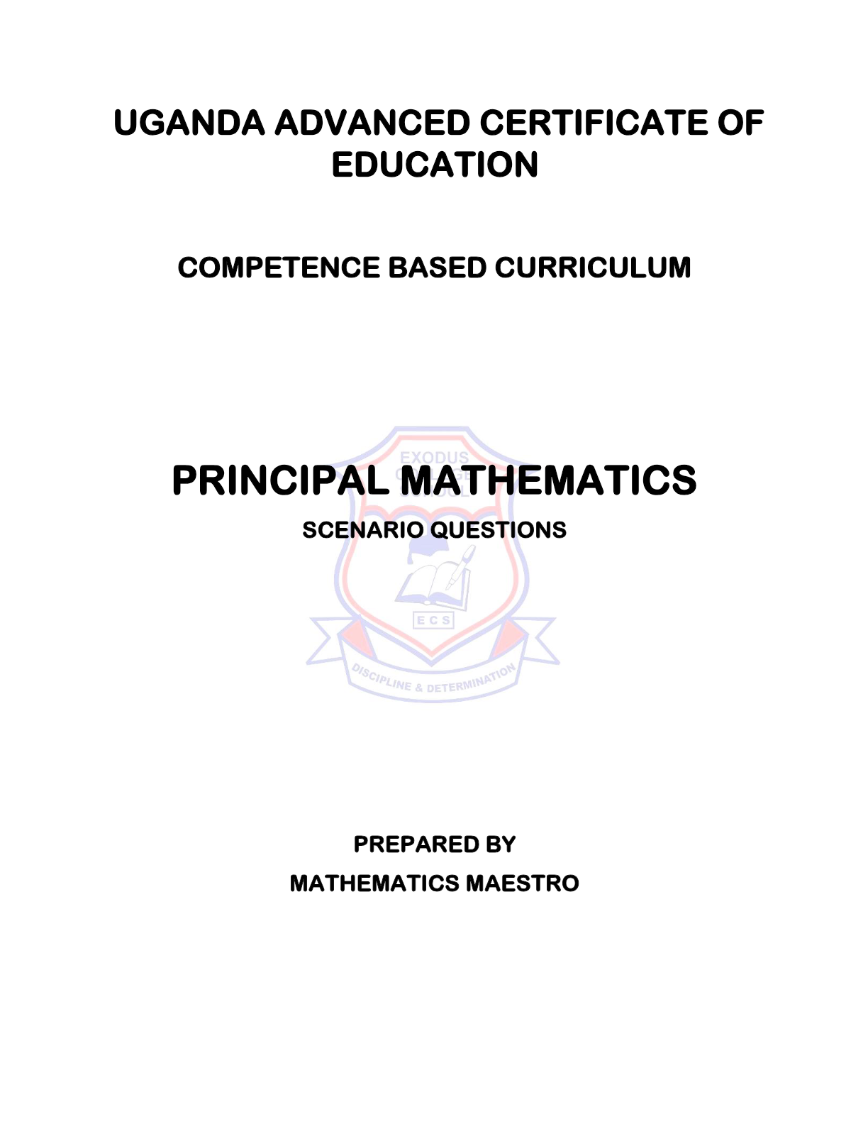 S5 MATH SCENARIO ITEMS 2025