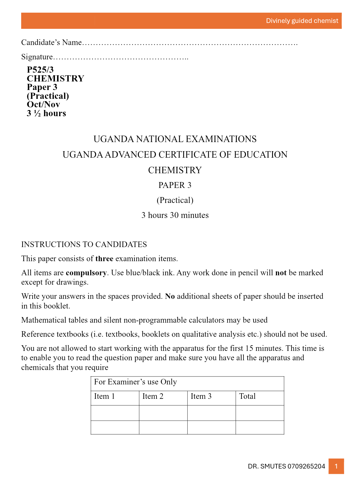 S5 EOY chem 3 2025