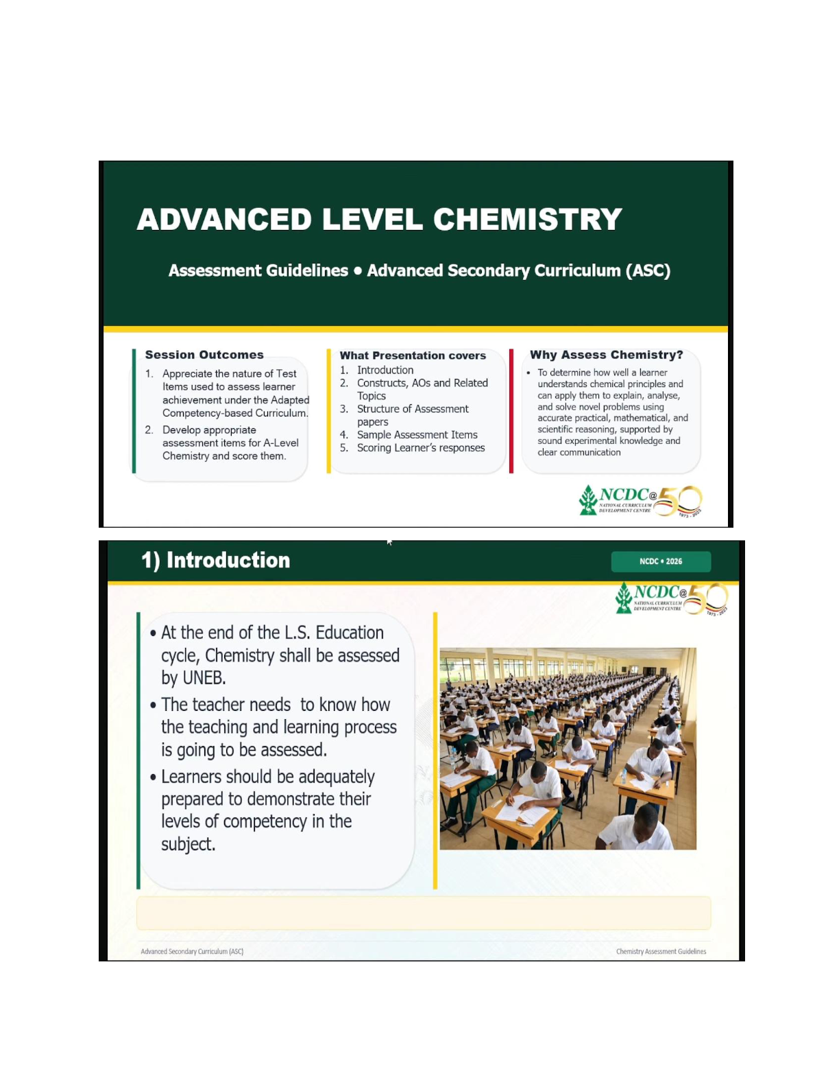 A level Chemistry Assesment