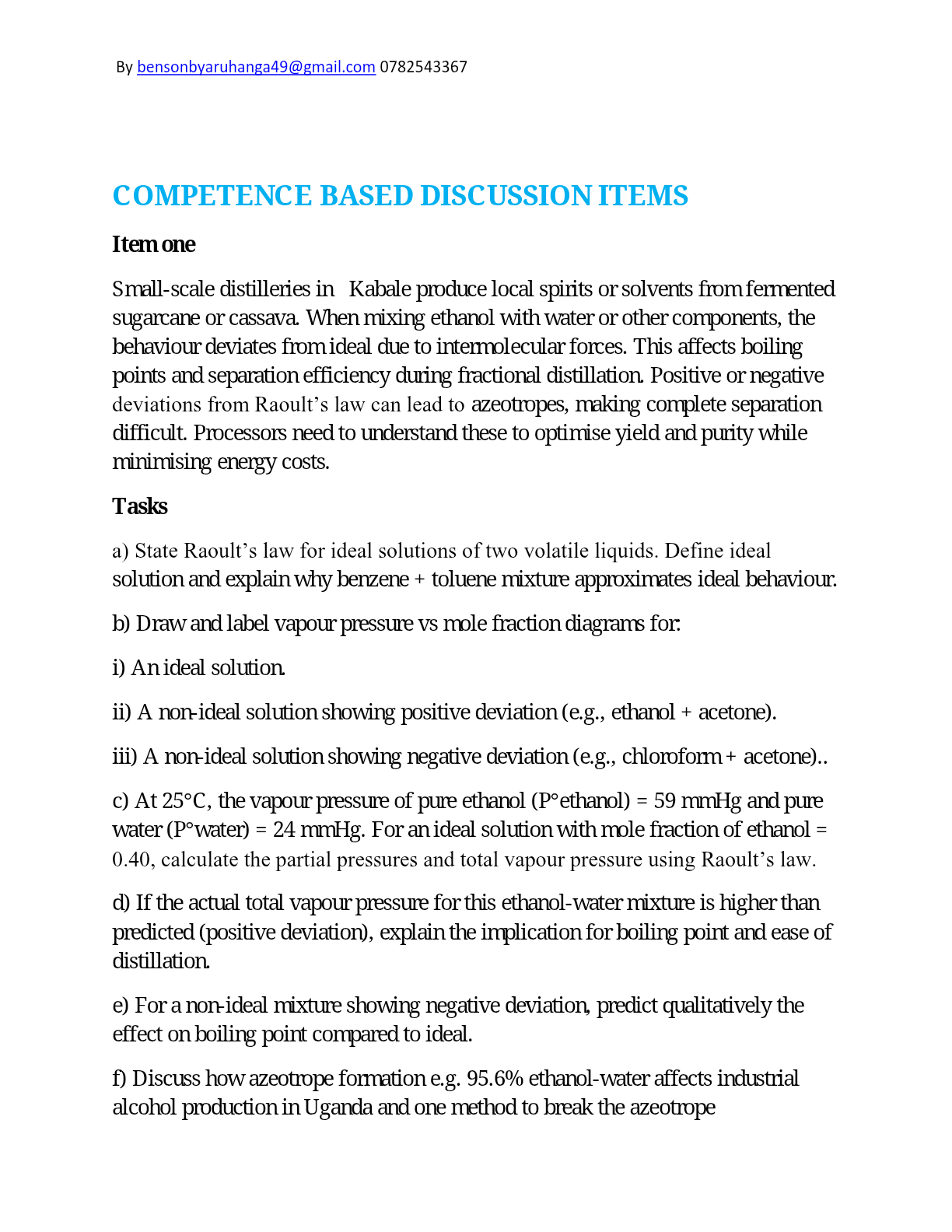 CBC S6  PHYSICAL CHEM DISCUSSION ITEMS  (1)