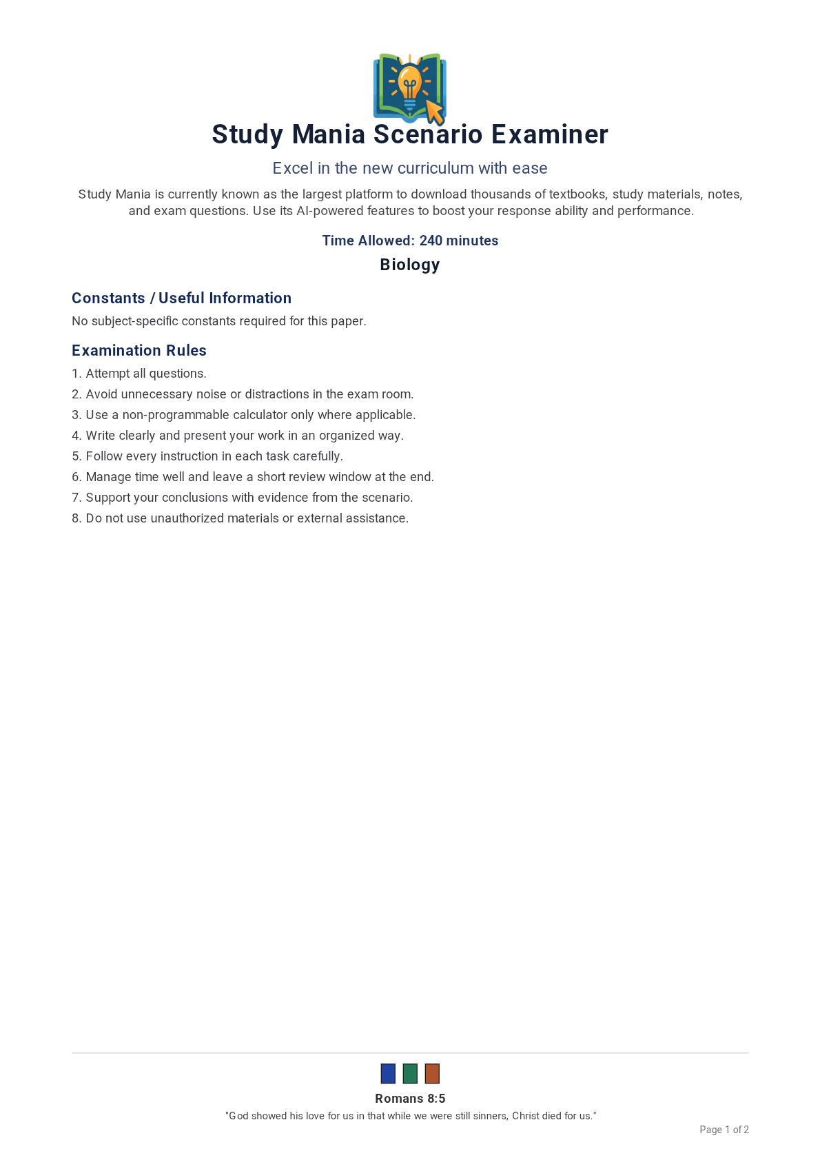 Biology scenario-