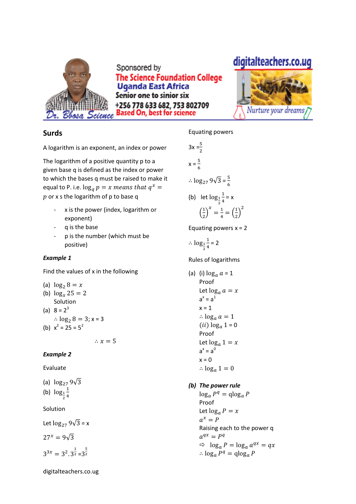 Logarithm