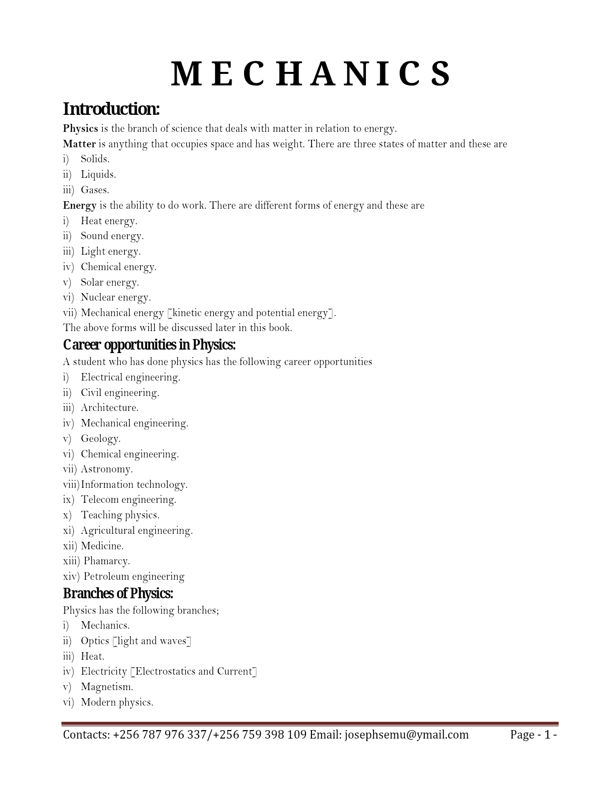 Physics notes PDF.