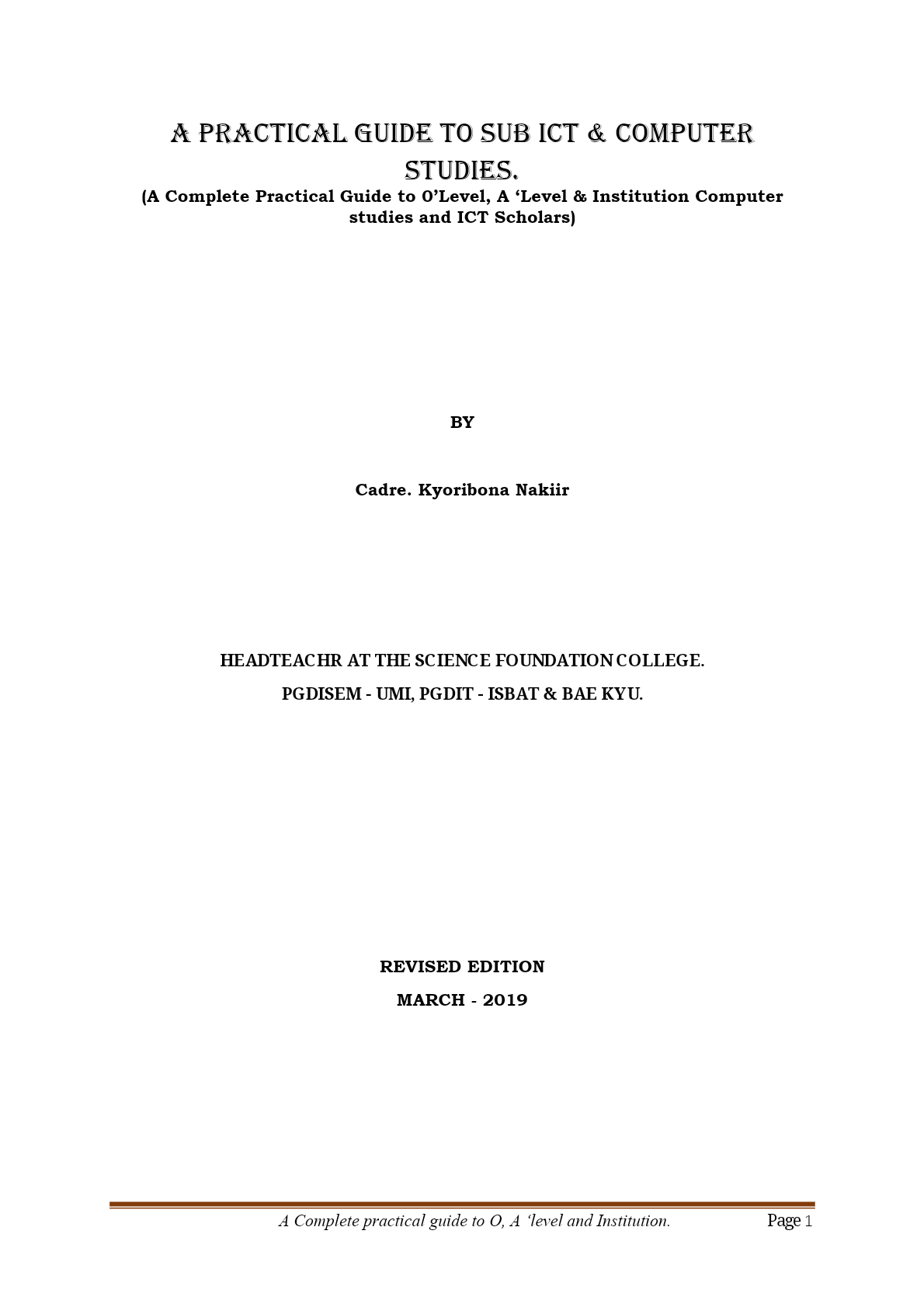 S.4, 5 & 6 ICT-COMPUTER-STUDIES-BOOK-PRACTICAL-GUIDE