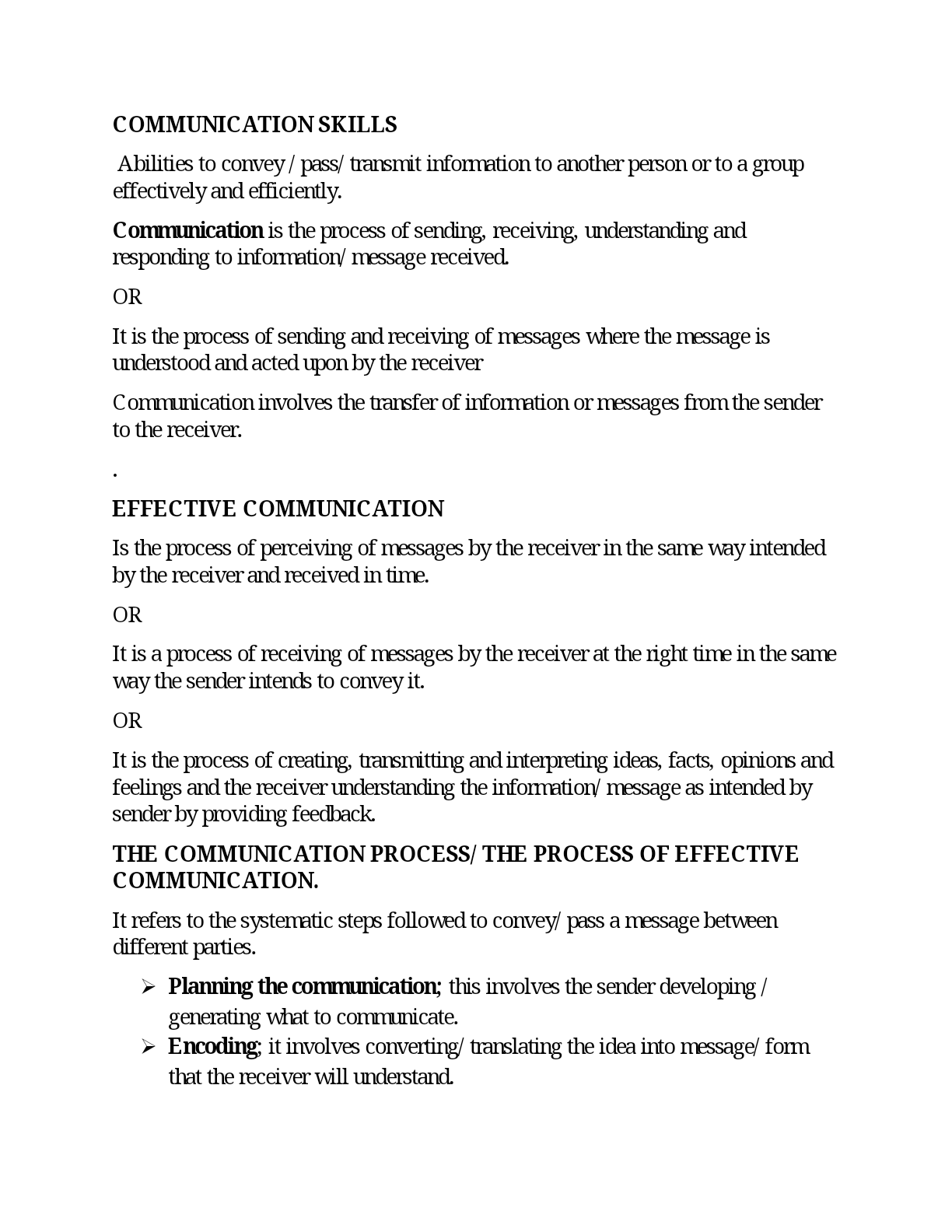 COMMUNICATION SKILLS