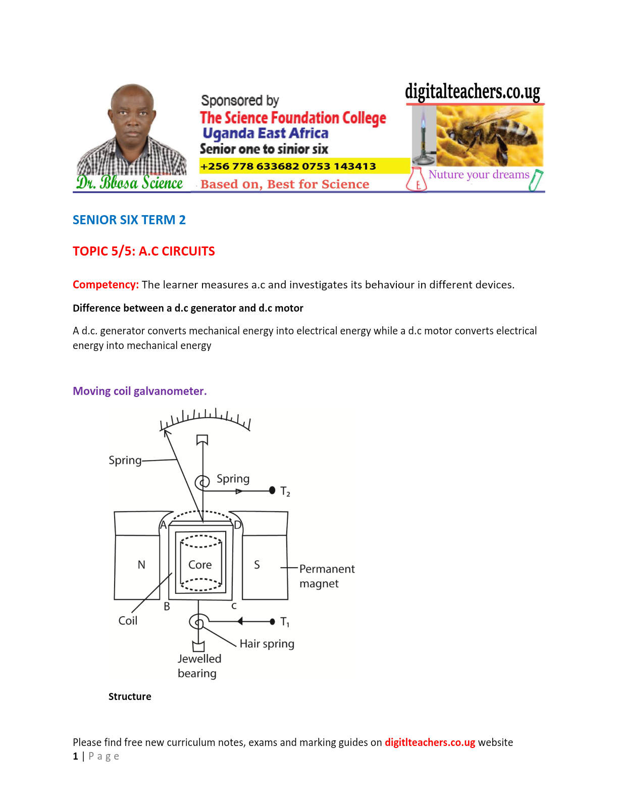 A-C-CIRCUITS A level physics