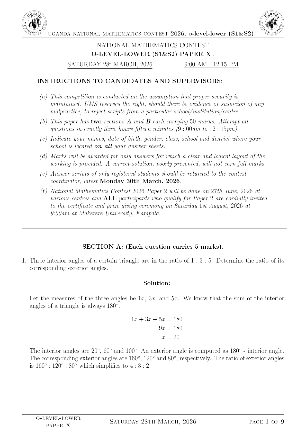 O level math