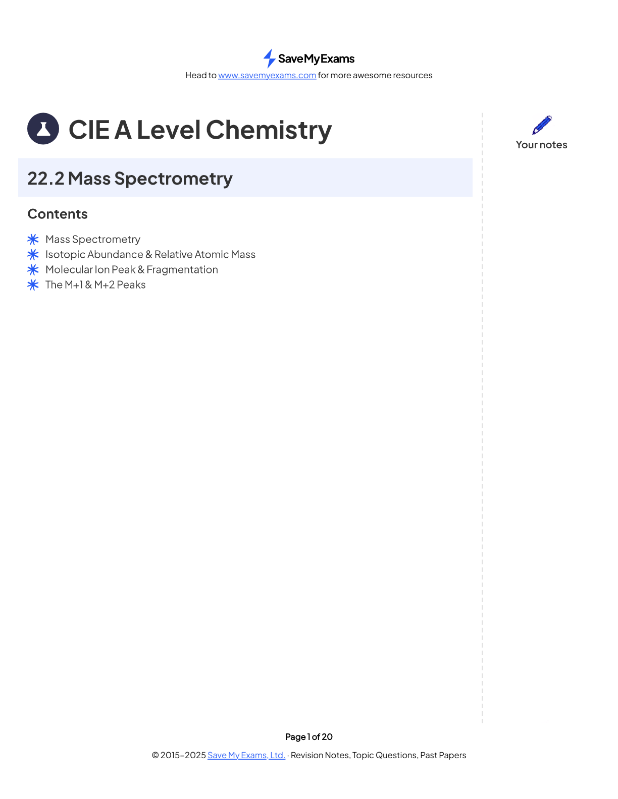 MASS SPECTROMETRY