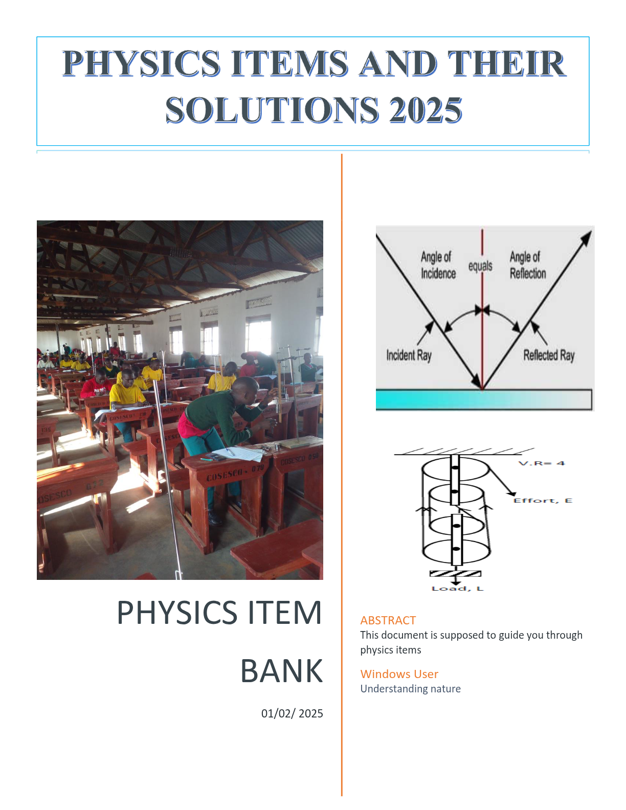 PHY ITEMS AND SOLUTIONS