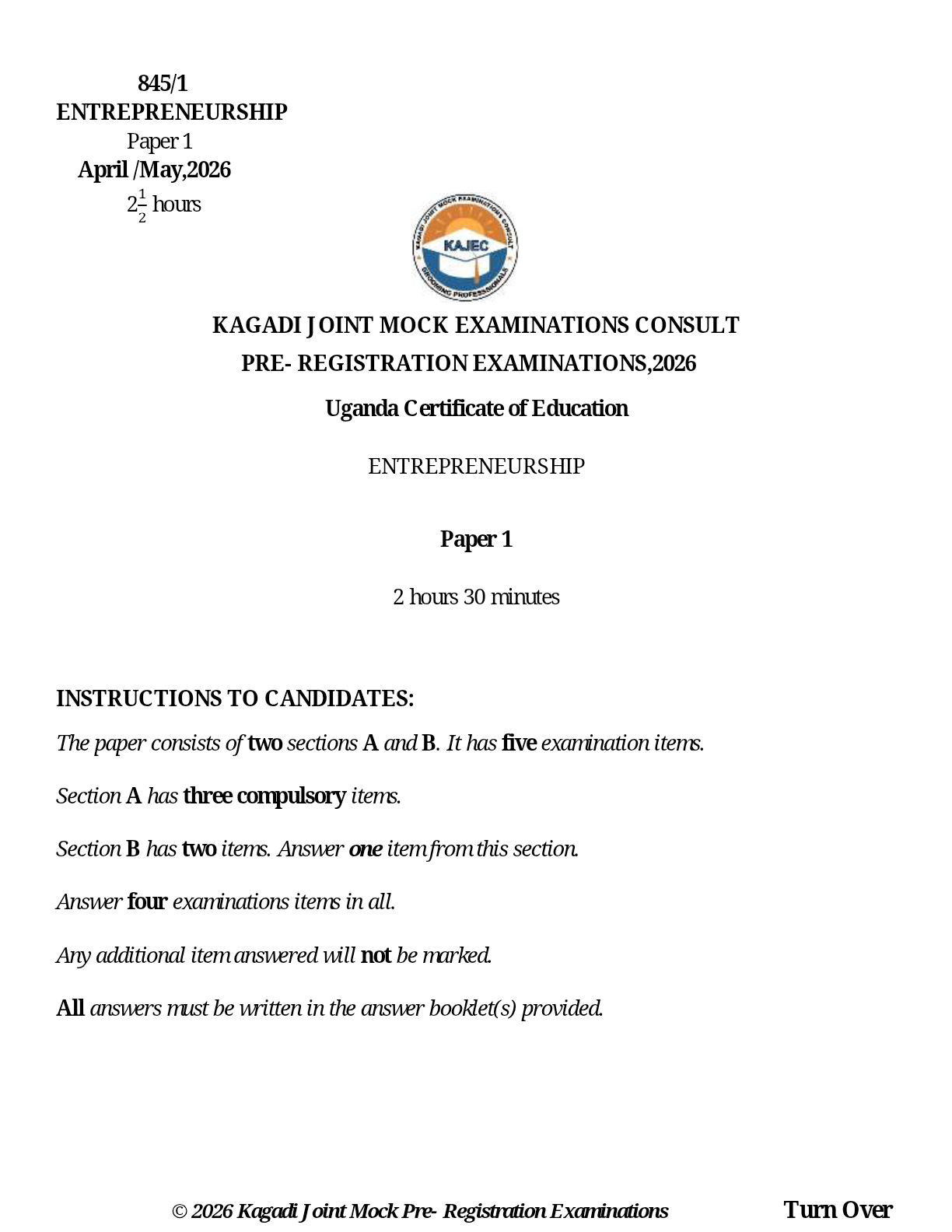 Ent paper 1