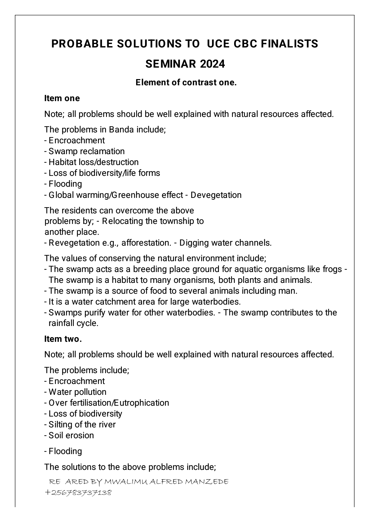 S4 SEMINAR QUESTION ANSWERS 2024(1) ALFRED
