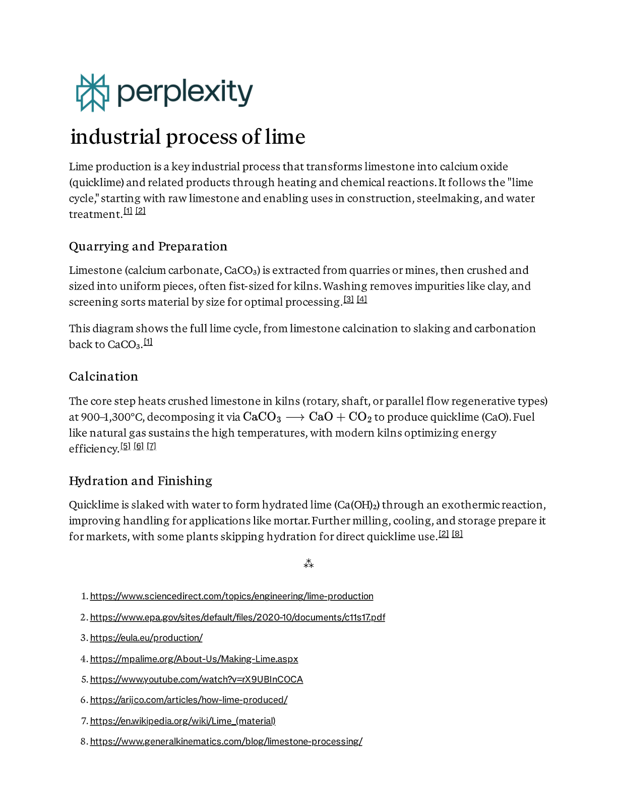 CHEMISTRY INDUSTRIAL PROCESSES