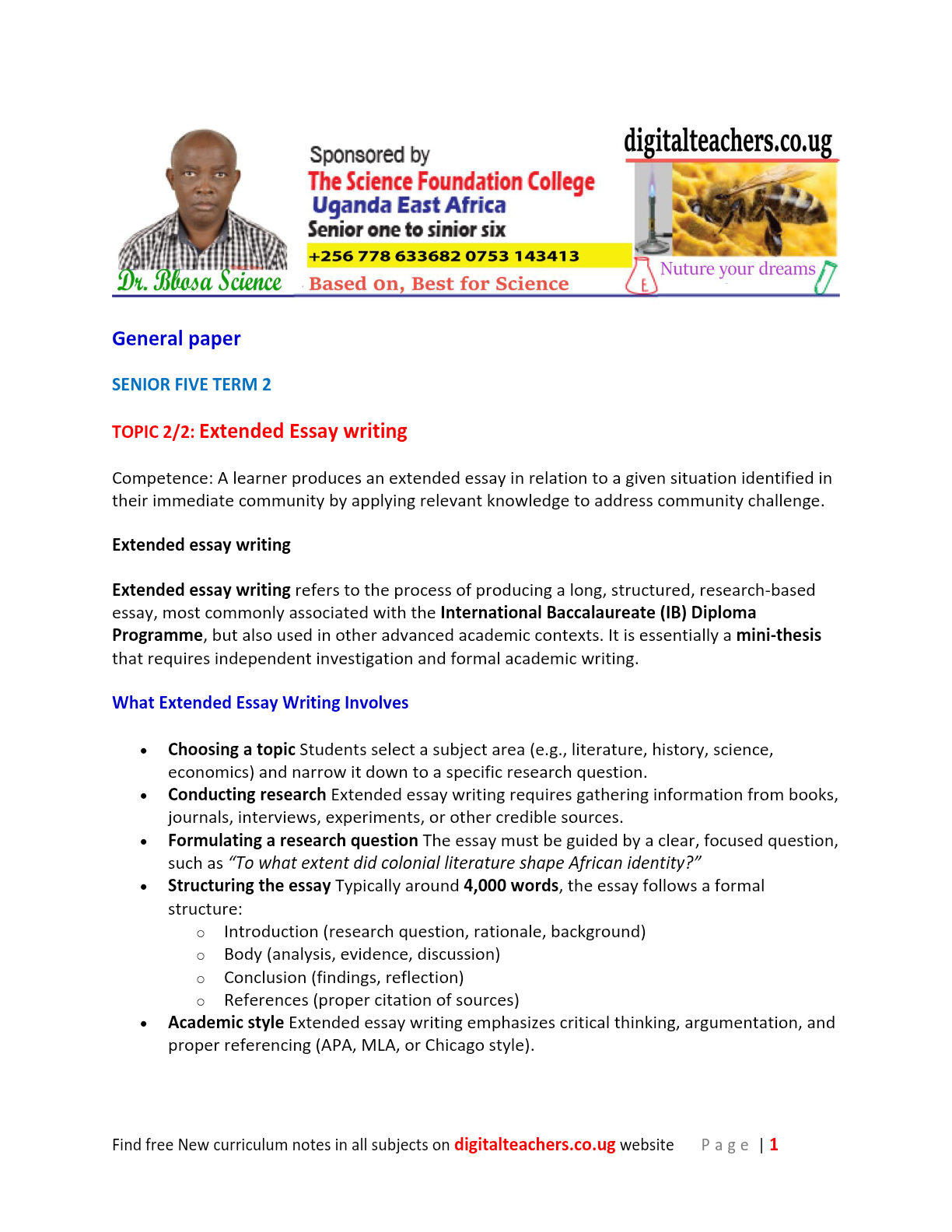 A level general paper notes