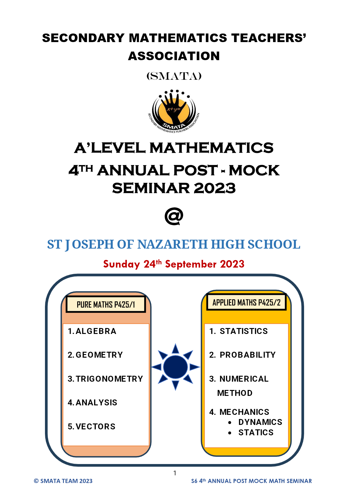 S6 PURE MATH POST MOCK 2023