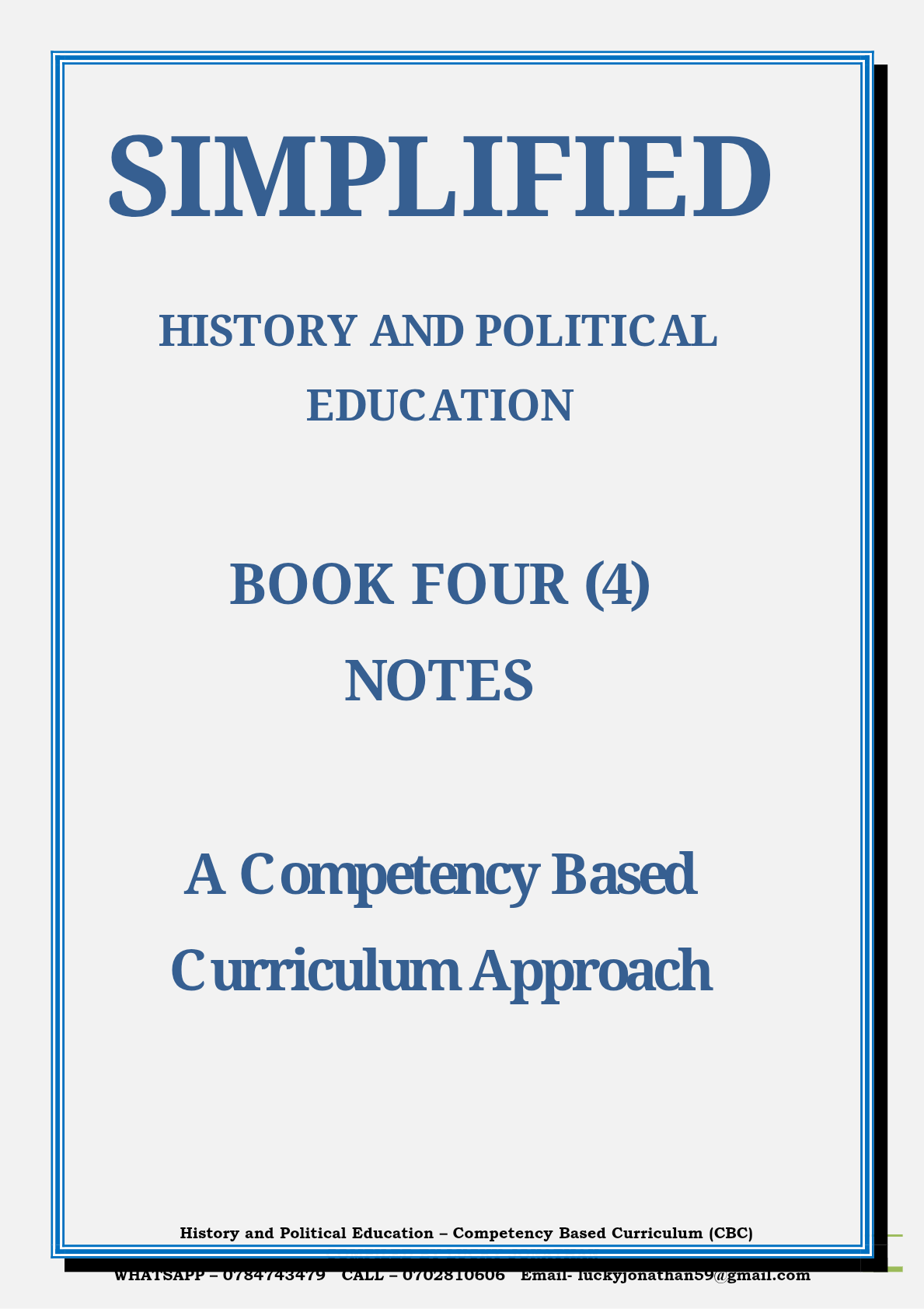 S.4 simplified history and political education notes