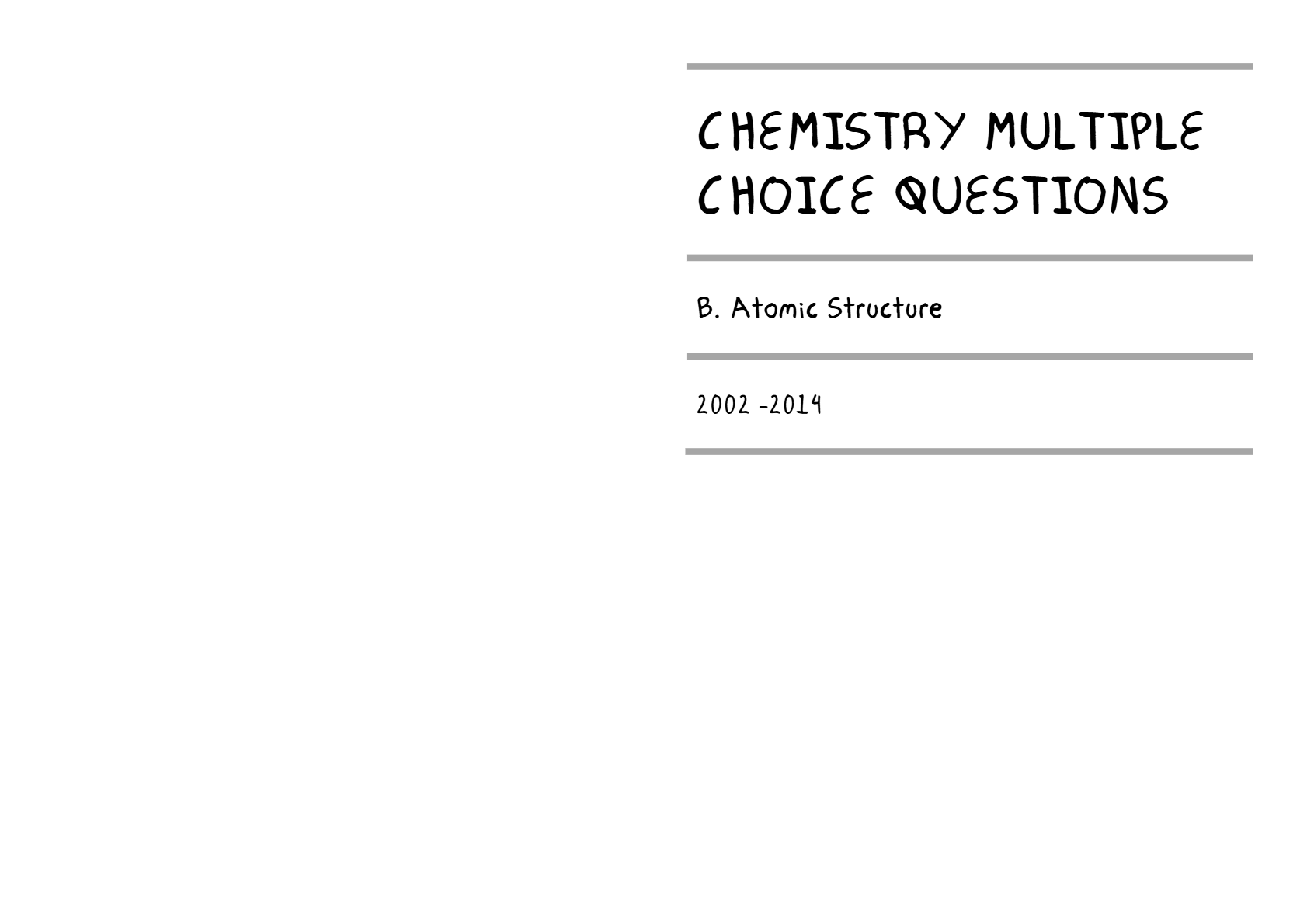 1 Atomic Structure
