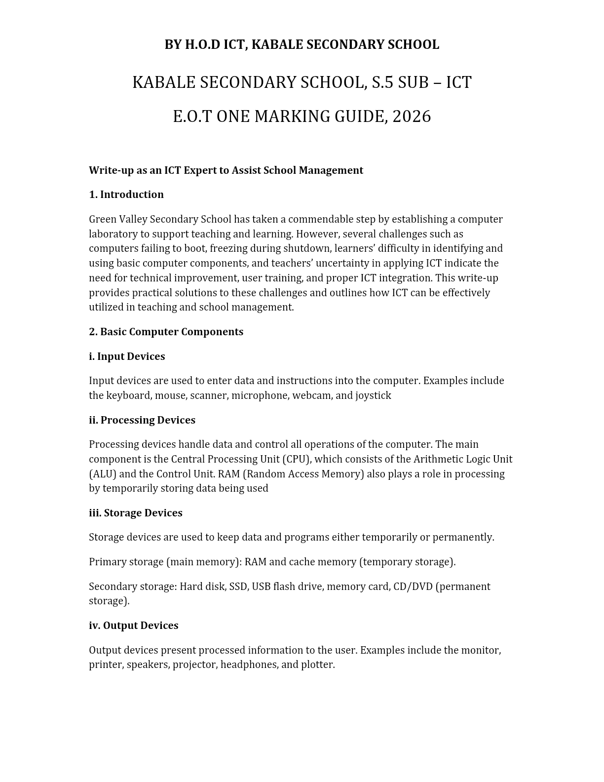ICT end of term 1 2027