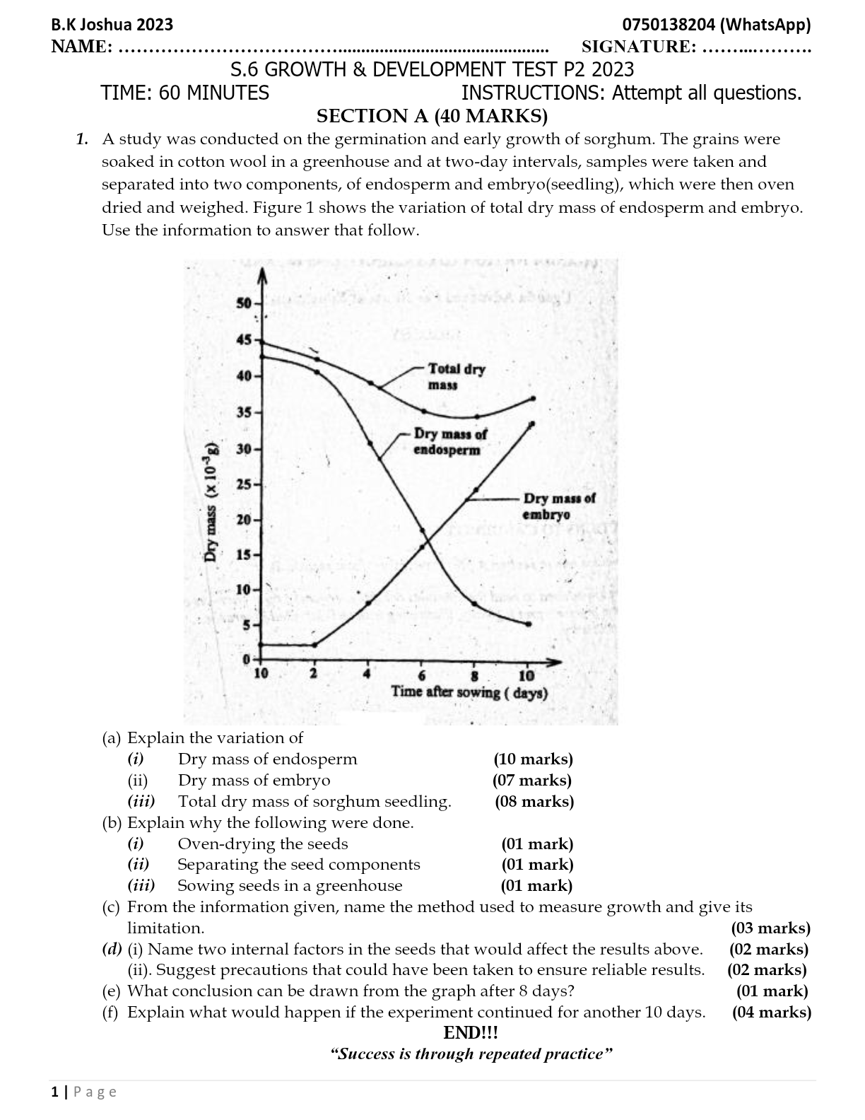 S6 GROWTH & DEVELOPMENT TEST JAN 2023 PDF