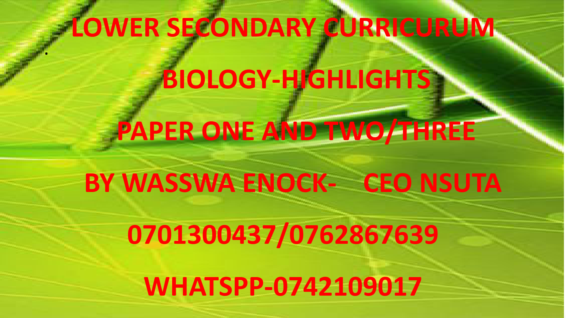 NEW BIOLOGY